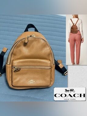 Coach Charlie Saddle Leather Mini Backpack